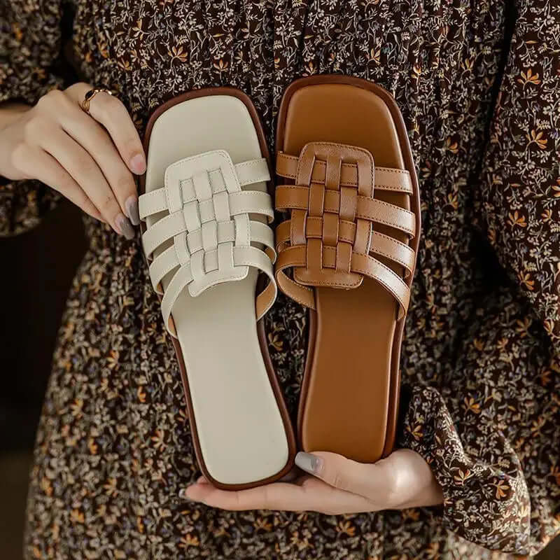 Rory Women's Leather Flat Slides