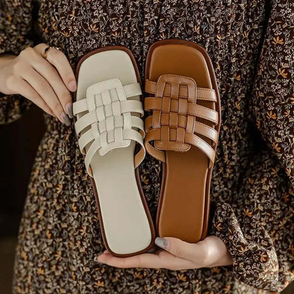 Rory Women's Leather Flat Slides