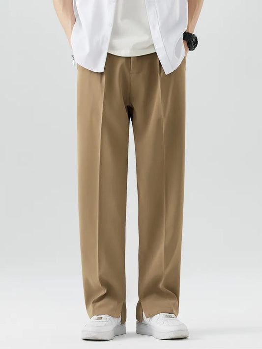 Men's Straight Leg Trousers Relaxed Fit Soft Fabric - Vonnera