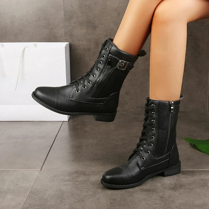 Brandy Leather Boots Caliboot