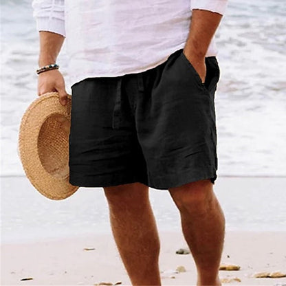 Men's Elastic Waist Drawstring Summer Shorts