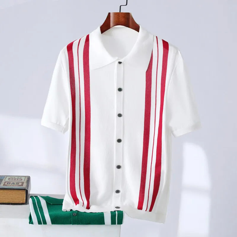 Men's Striped Polo Shirt - Vonnera