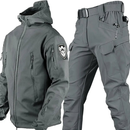 Men's Hooded Jacket Cargo Pant Set