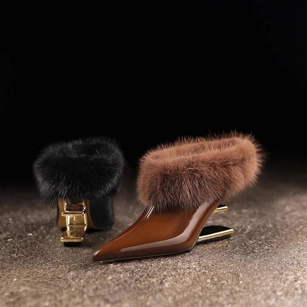 Women's Furry High Heels