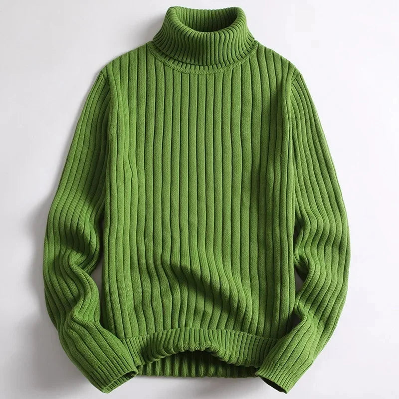 Women's Ribbed Turtleneck Sweater Knit