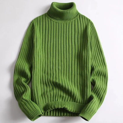 Women's Ribbed Turtleneck Sweater Knit