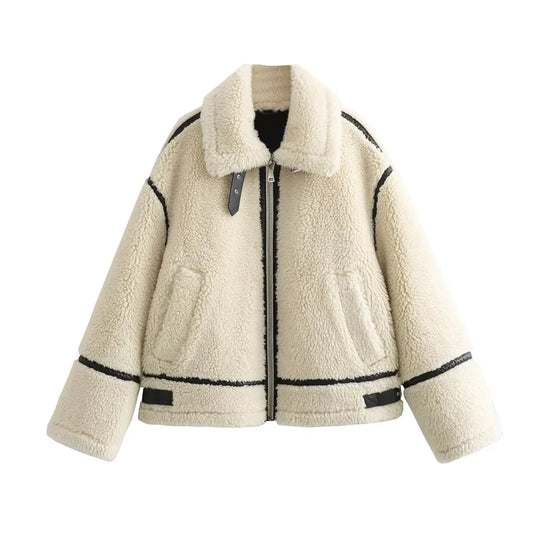 Carmelle Women's Faux Shearling Coat - Vonnera