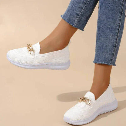 Aurelia Women's Gold Loafers