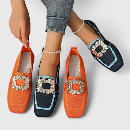 Women's Square-Toe Loafers Detail Front