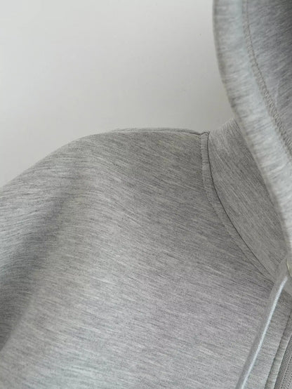 Women's Oversized Zip Hoodie Cotton Casual Black