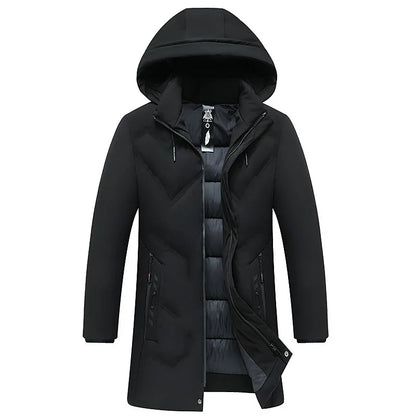 Men's Hooded Parkas Jacket Thick Waterproof Winter Coat