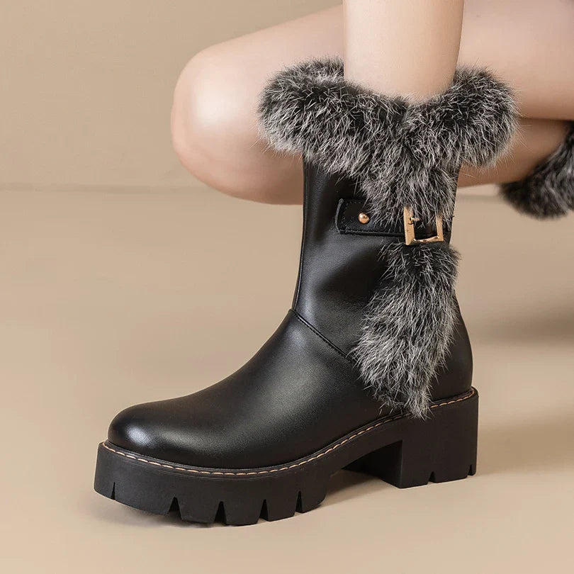 Women's Block Heel Winter Boots - Vonnera
