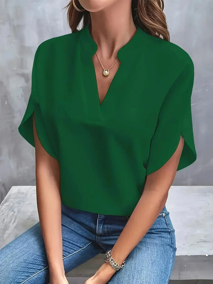 Women's V-Neck Blouse Tailored Design