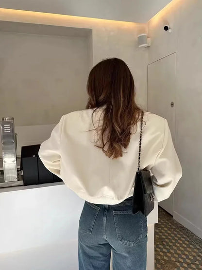 Women's Lightweight Bomber Jacket Cotton Button Front Pockets
