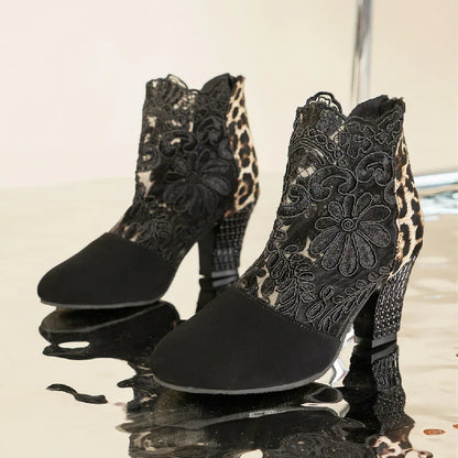 Women's Floral Print Boots