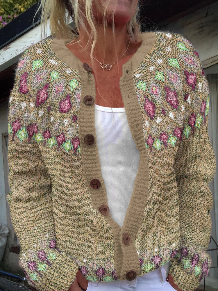 Women's Floral Print Cardigan