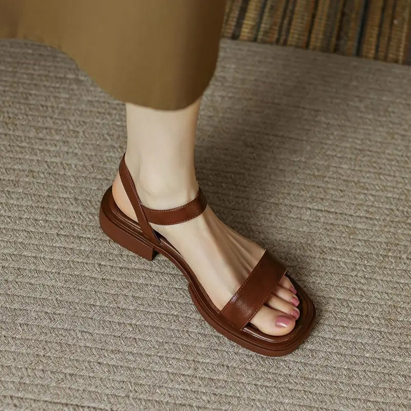 Women's Slip On Buckle Sandals