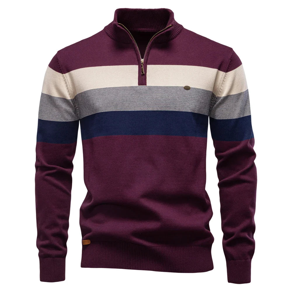 Velstren Mens Quarter Zip Fleece Pullover