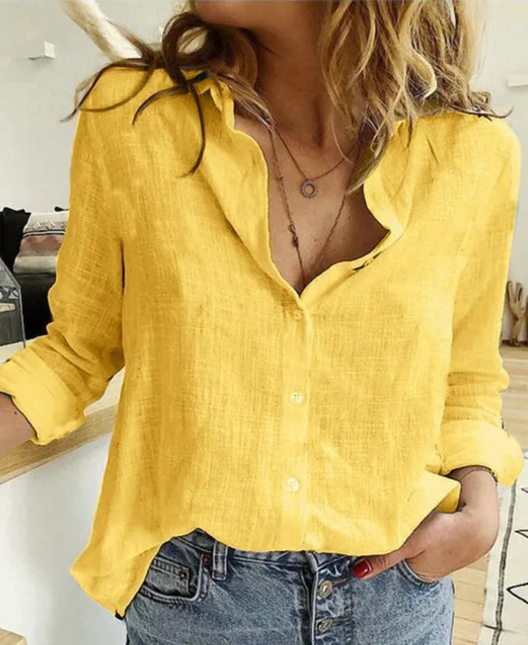Women's Long Sleeve Blouse Soft Fabric