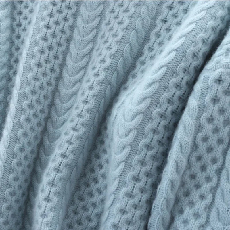 Women's Braided Turtleneck Sweater