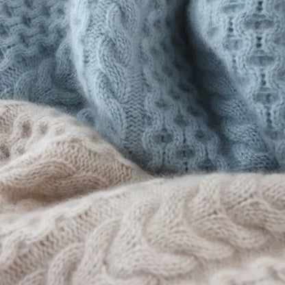 Women's Braided Turtleneck Sweater