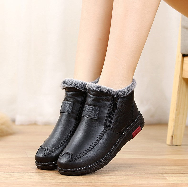 Vonnera Women's Leather Winter Boots Non-Slip