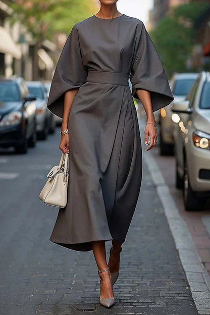 Elegant Women's Lantern Sleeve Dress