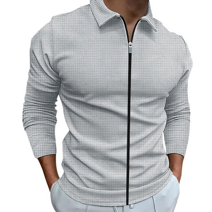 Men's Zip-Up Shirt Comfortable Jersey