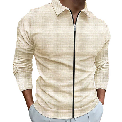 Men's Zip-Up Shirt Comfortable Jersey