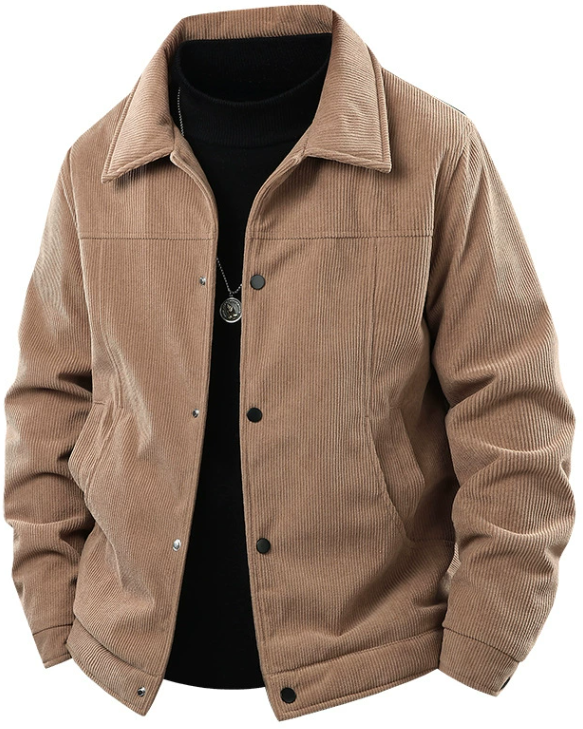 Beige Suede Trucker Jacket - Vonnera