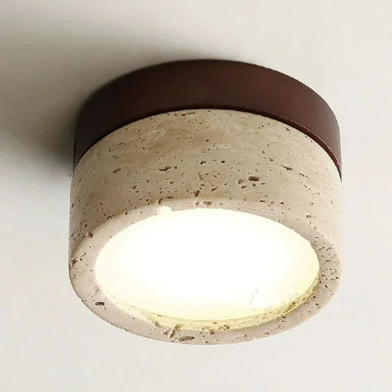 Natural Stone Flush Mount Light Modern Interior - Vonnera
