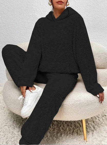 Teddy Hooded Housesuit Soft Cozy Beige