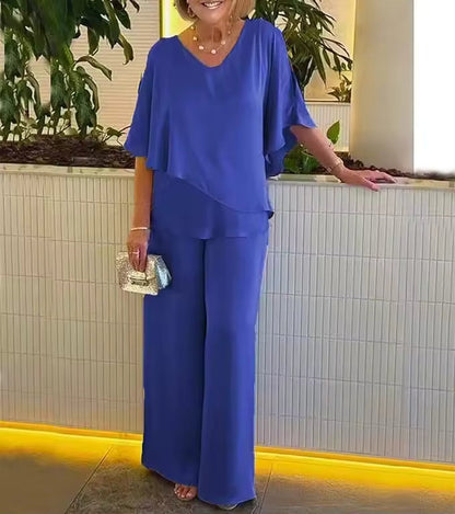 Women's 2-Piece Set V-Neck Structured Waistband - Vonnera
