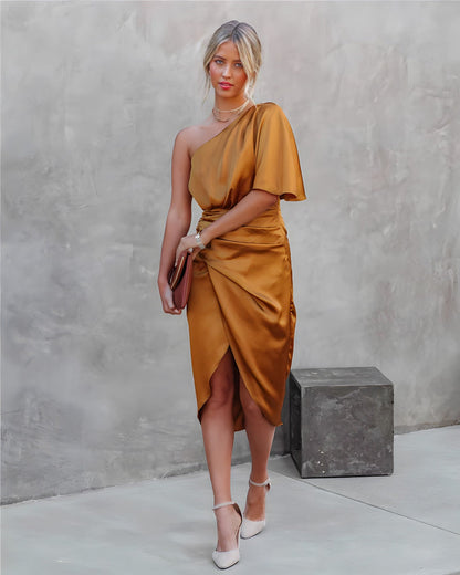 Women's Asymmetrical Off Shoulder Dress