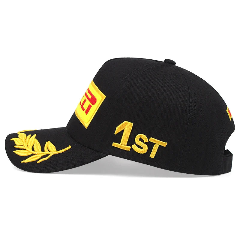 Unisex Baseball Hat Cool Racing Style Cotton Sunshade Cap