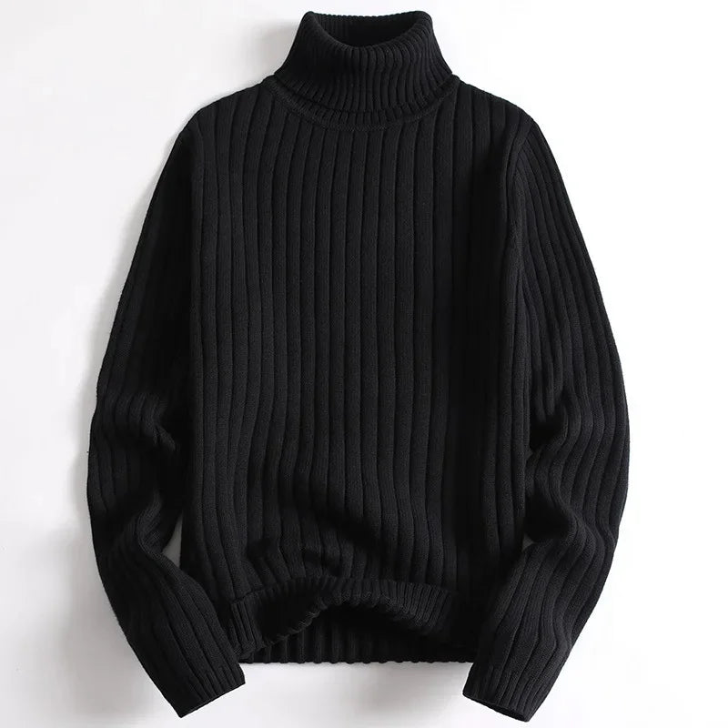 Women's Ribbed Turtleneck Sweater Knit