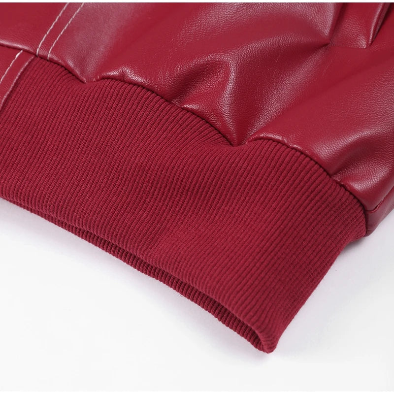 Women's Leather Jacket Durable Brown