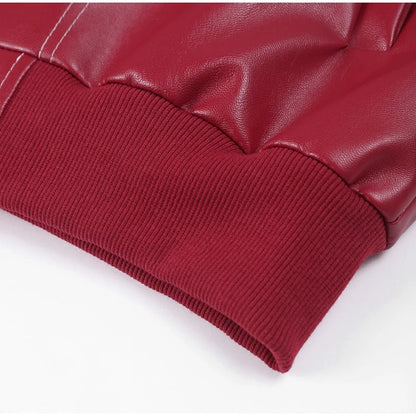 Women's Leather Jacket Durable Brown