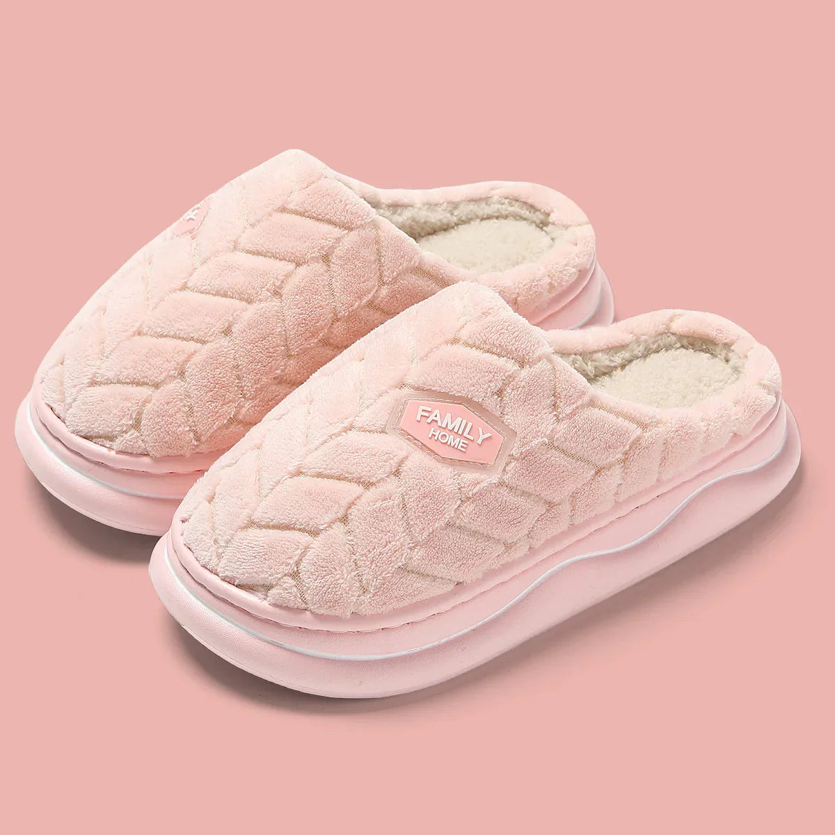 Women's Quilted Slippers Thick Sole Plush Lining