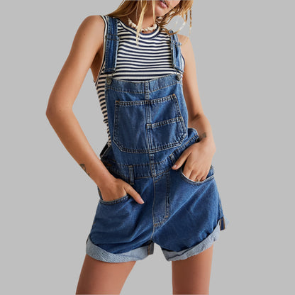 Women's Sleeveless Denim Jumpsuit Casual - Vonnera