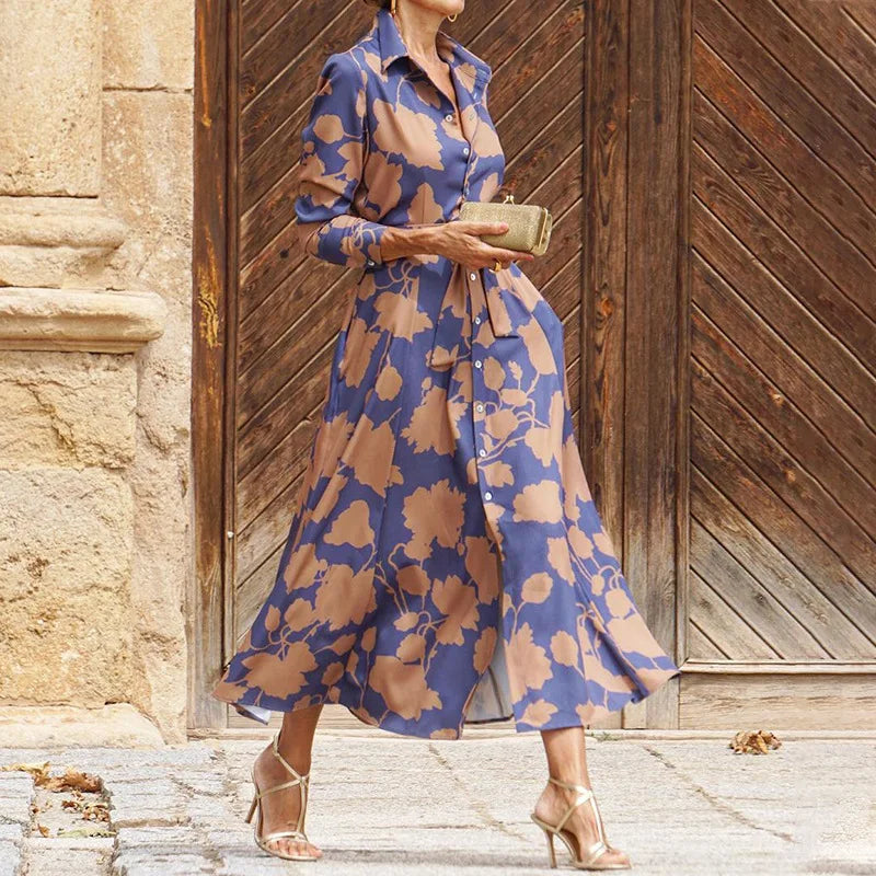 Women's Lace Long Sleeve Midi Dress Evening - Vonnera