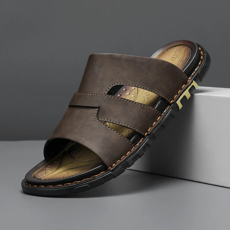 Leather Slide Sandal - Vonnera