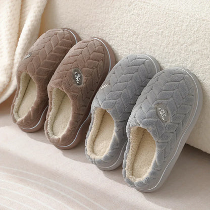 Women's Quilted Slippers Thick Sole Plush Lining