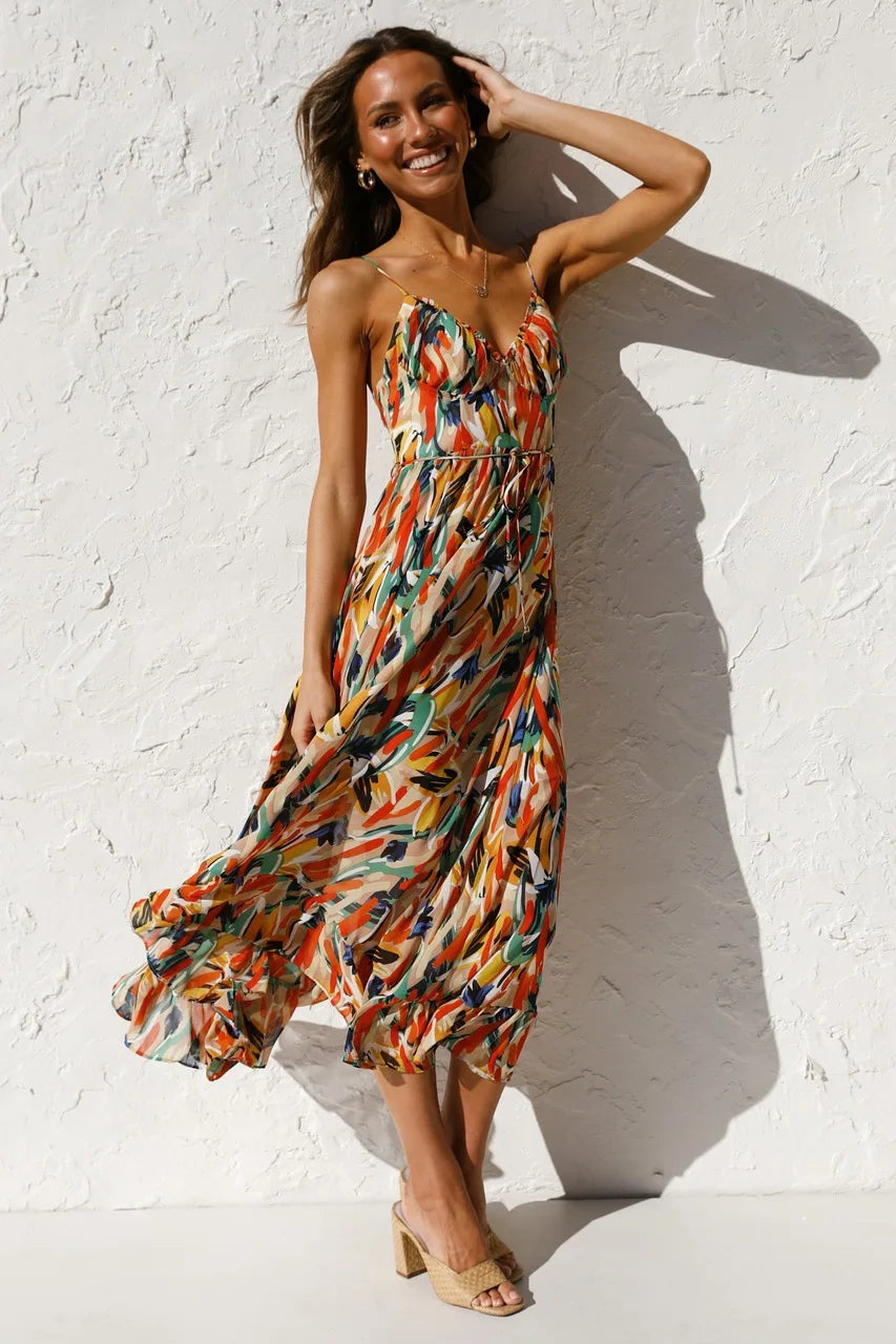 Women's Strappy Midi Dress