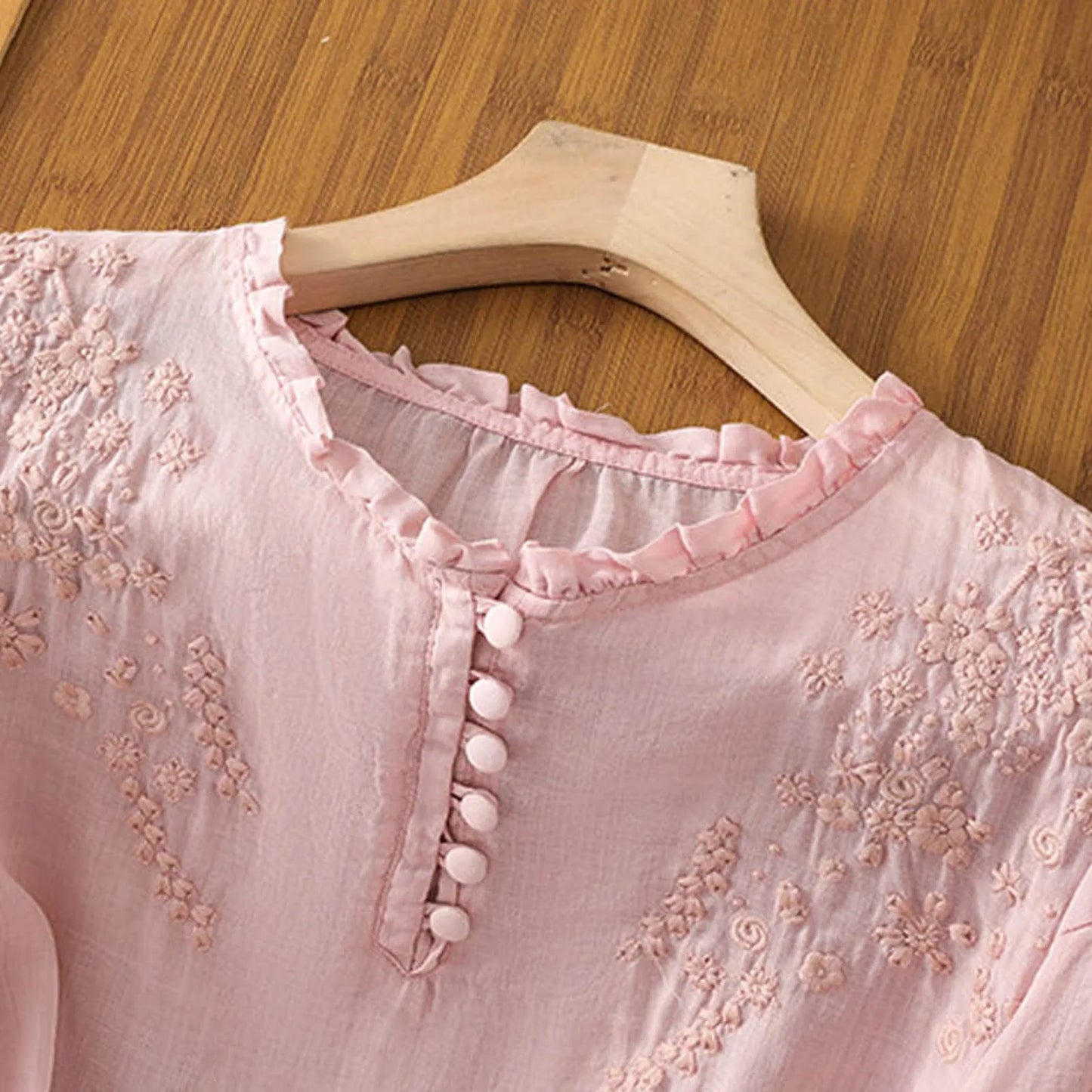 Women's Long Sleeve Button Front Blouse