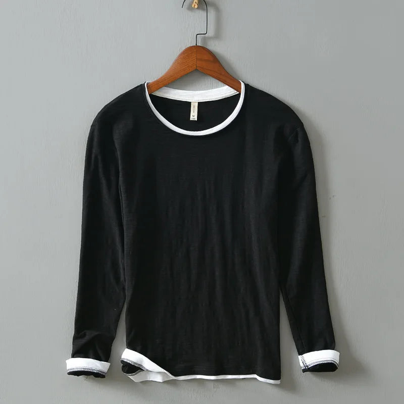 Men's Cotton Henley Tee Shirt