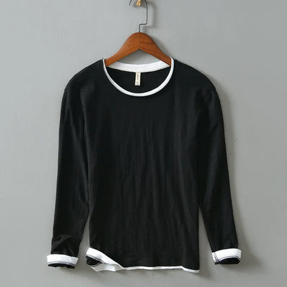 Men's Cotton Henley Tee Shirt