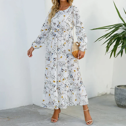Women's Maxi Floral Long Sleeve Summer Dress