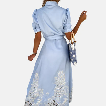 Women's Embroidered Blue Dress