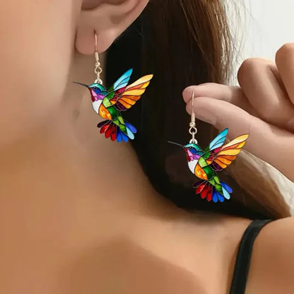 Hummingbird Prism Drop Earrings - Vonnera